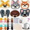 Puppy Punch Needle Coaster Kit - 6 Patterns Dog Punch Needle Embroidery Craft Kit, DIY Felting Coaster for Adults Beginners with Adhesive Yarns Fabric Felt Hoop Tools Instruction